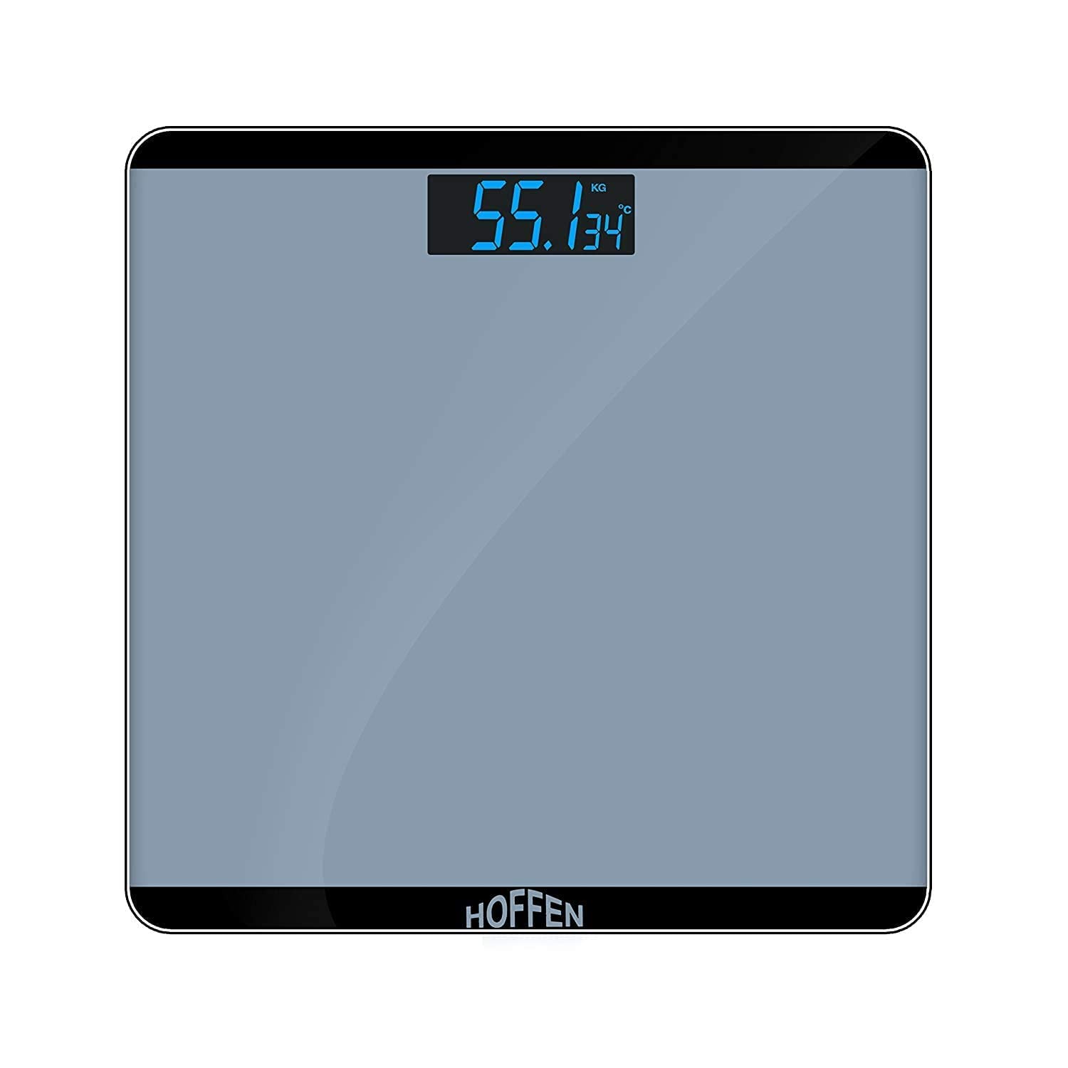 Hoffen Digital Electronic LCD Personal Body Fitness Wireless Weighing Scale | Fat, Muscle, Metabolism Rate Machine | Bluetooth Connectivity Measuring Scale via Android and iOS with Two Years Warranty