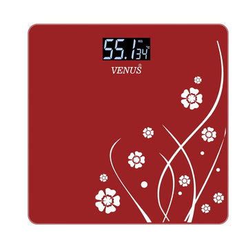 Venus (India) Electronic Digital Personal Bathroom Health Body Weight Weighing scale, Battery Included, 2 Year Warranty (Red)