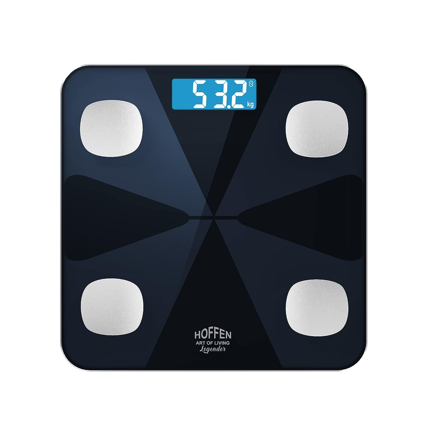 Hoffen India HO19 Electronic Digital Personal Body Bathroom Weighing scale, Weight machine Battery Included , 2 Years Warranty (HO 19 RE)
