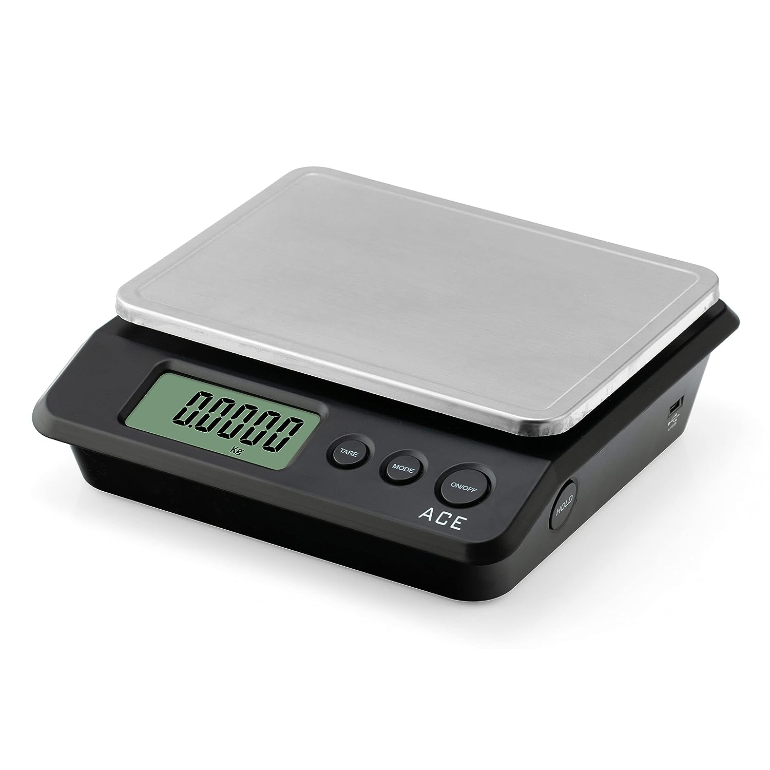 Ace Multipurpose Electronic Digital Weighing Scale for Kitchen, Home, Retail store , Postal Scale Capacity 30 kg*1 g ( With Adaptor )