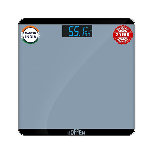 Hoffen Digital Electronic LCD Personal Body Fitness Wireless Weighing Scale | Fat, Muscle, Metabolism Rate Machine | Bluetooth Connectivity Measuring Scale via Android and iOS with Two Years Warranty